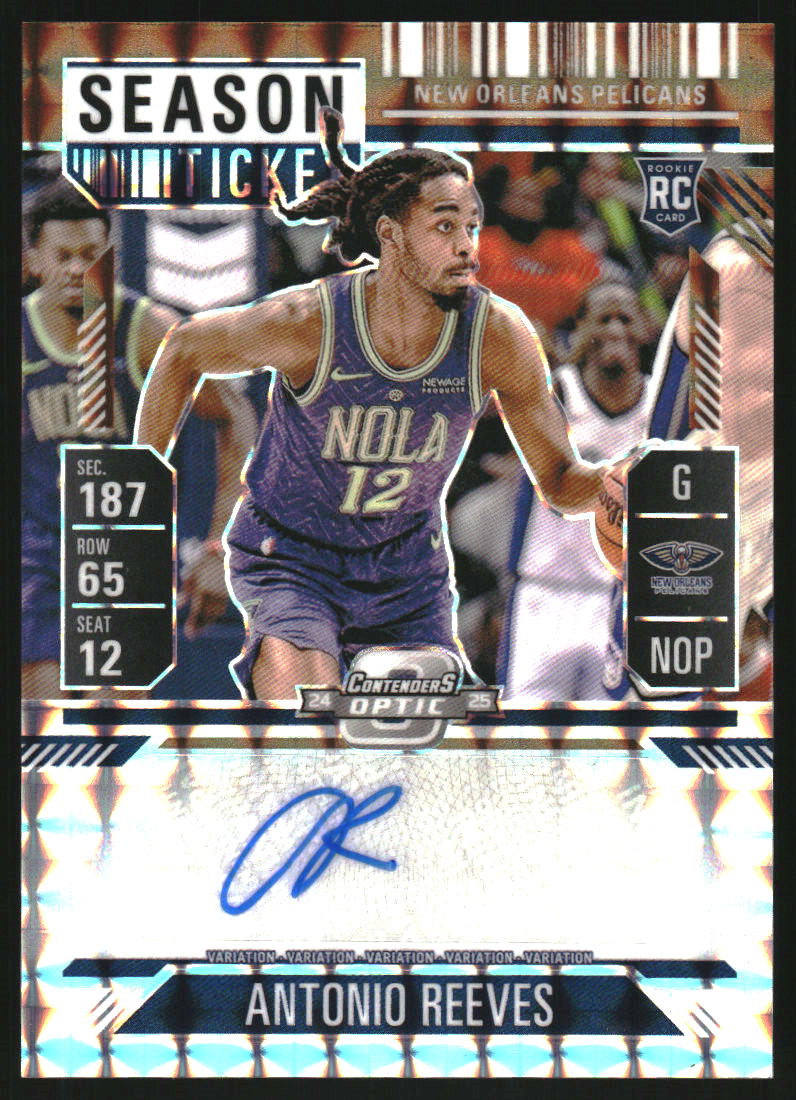 2024-25 Panini Mosaic Rookie Variation Season Ticket Signatures Bronze #4 Antonio Reeves