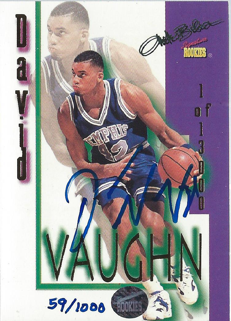 1995 Signature Rookies Autobilia Autographs #25 David Vaughn