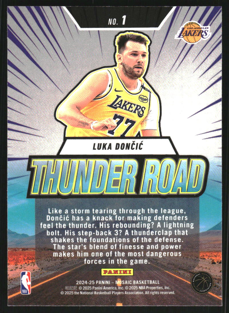 2024-25 Panini Mosaic Thunder Road #1 Luka Doncic