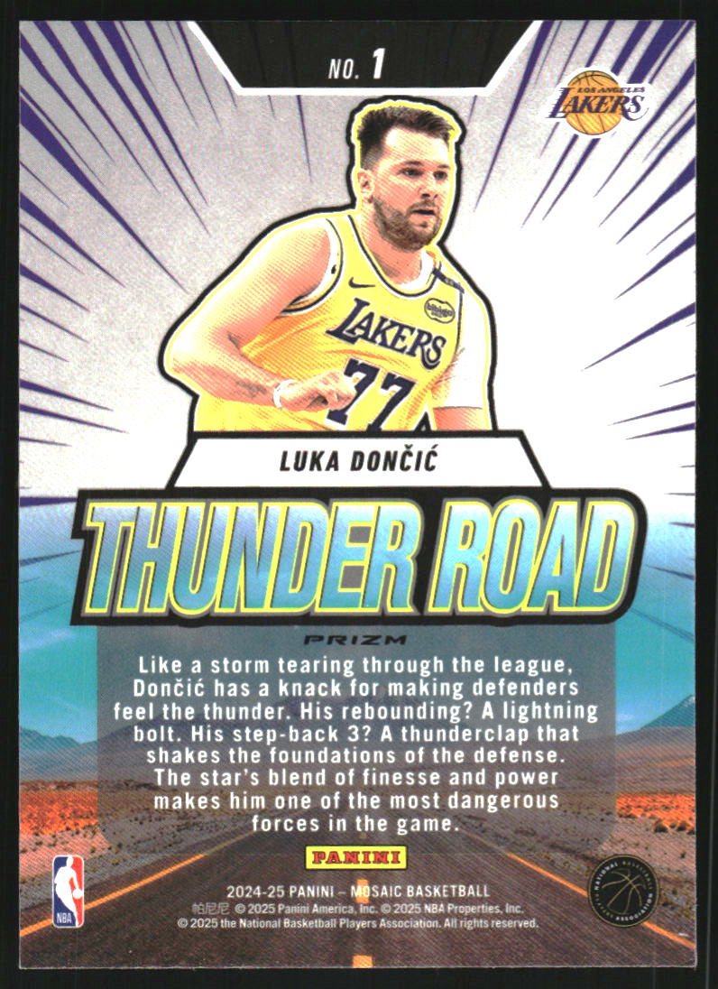 2024-25 Panini Mosaic Thunder Road Mosaic #1 Luka Doncic