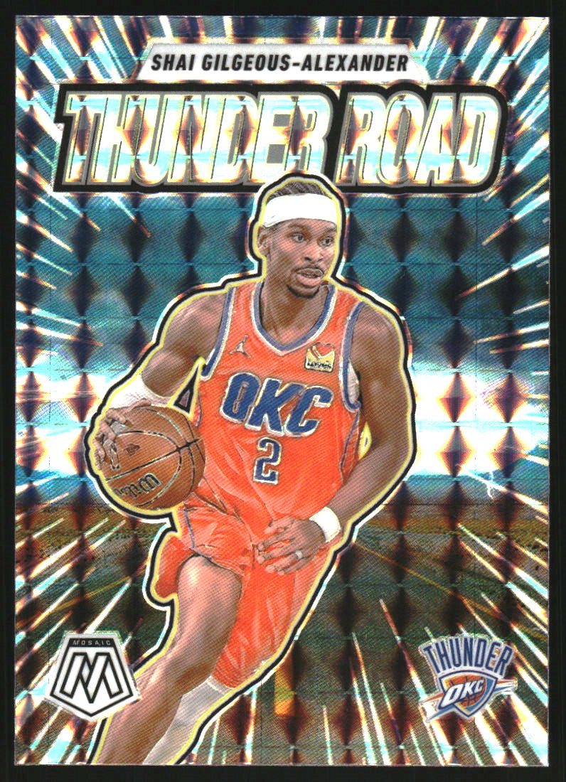 2024-25 Panini Mosaic Thunder Road Mosaic #7 Shai Gilgeous-Alexander