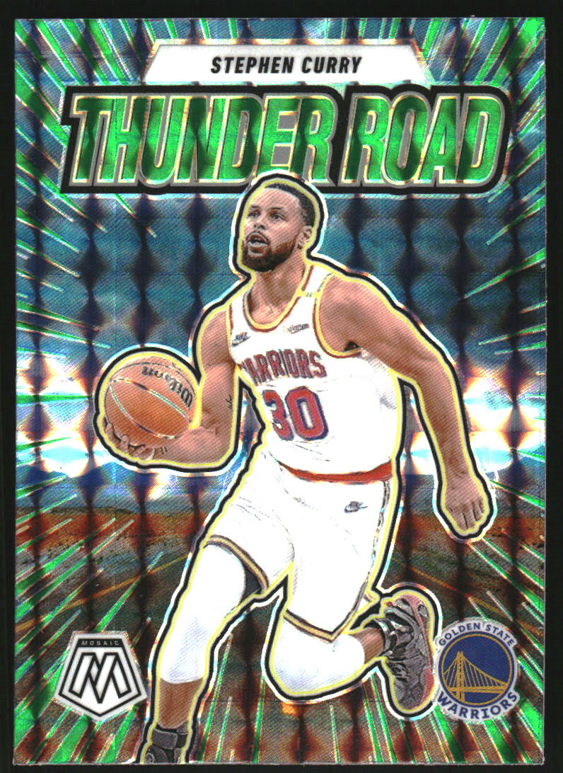 2024-25 Panini Mosaic Thunder Road Mosaic Green #5 Stephen Curry 2024-25 Panini Mosaic Thunder Road Mosaic Green #5 Stephen Curry