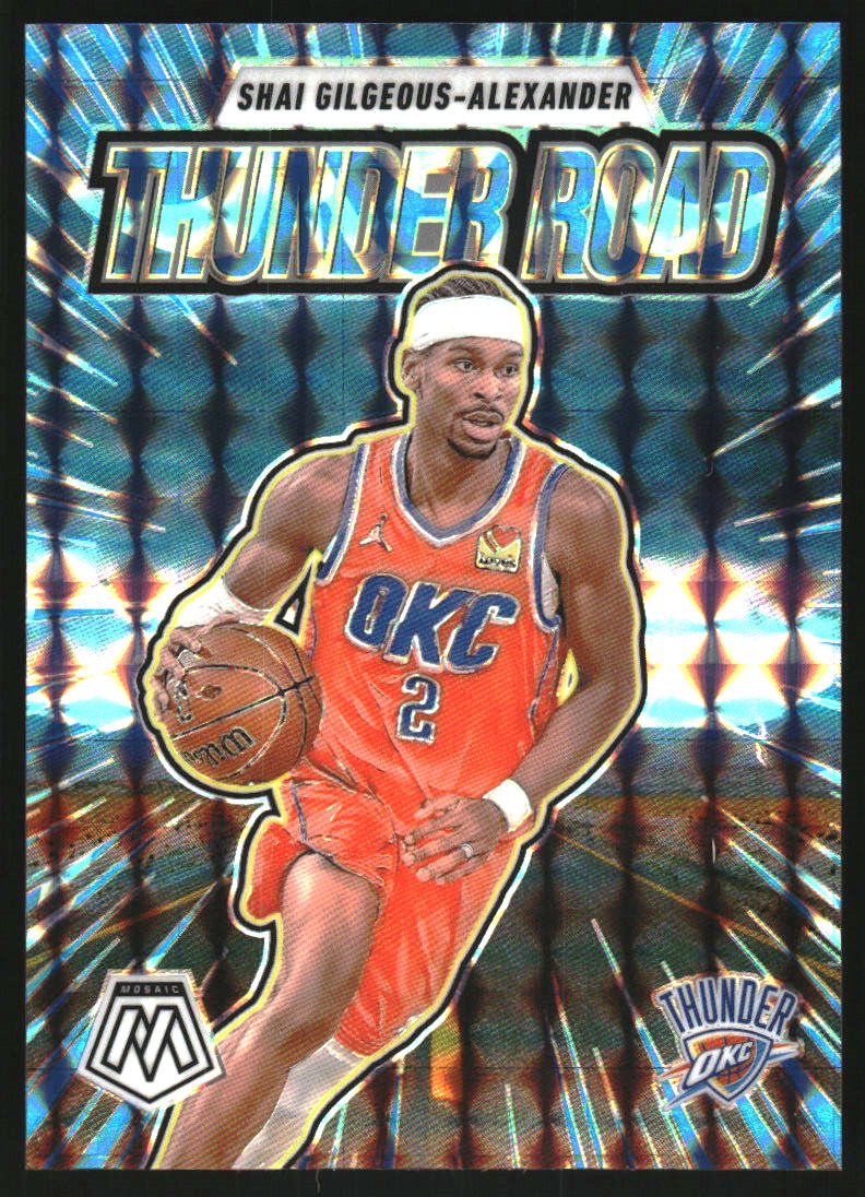 2024-25 Panini Mosaic Thunder Road Mosaic Reactive Blue #7 Shai