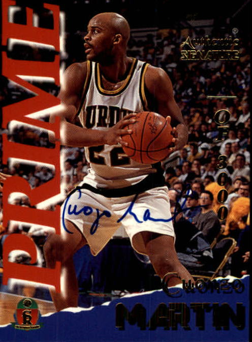1995 Signature Rookies Prime Signatures #21 Cuonzo Martin