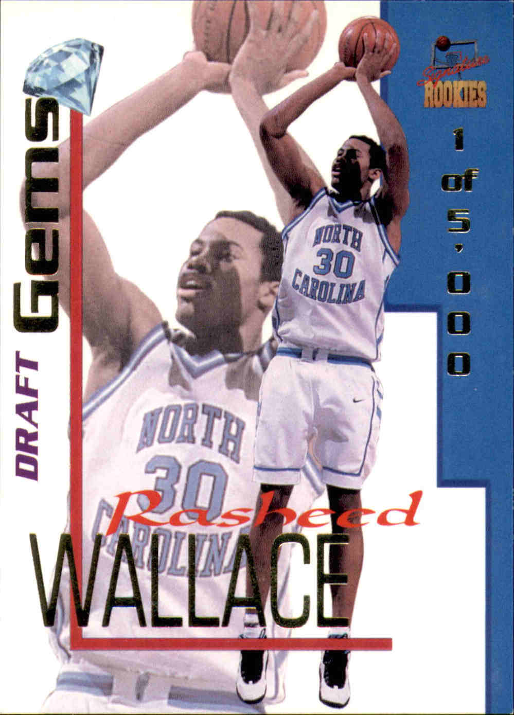 1995 Signature Rookies Draft Day Draft Gems #DG9 Rasheed Wallace