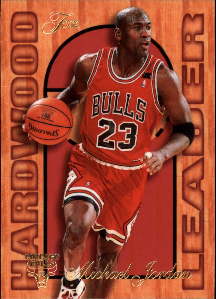 Mavin  1995-96 Fleer Flair Michael Jordan Hardwood Leader # 4 of 27  (Chicago Bulls)