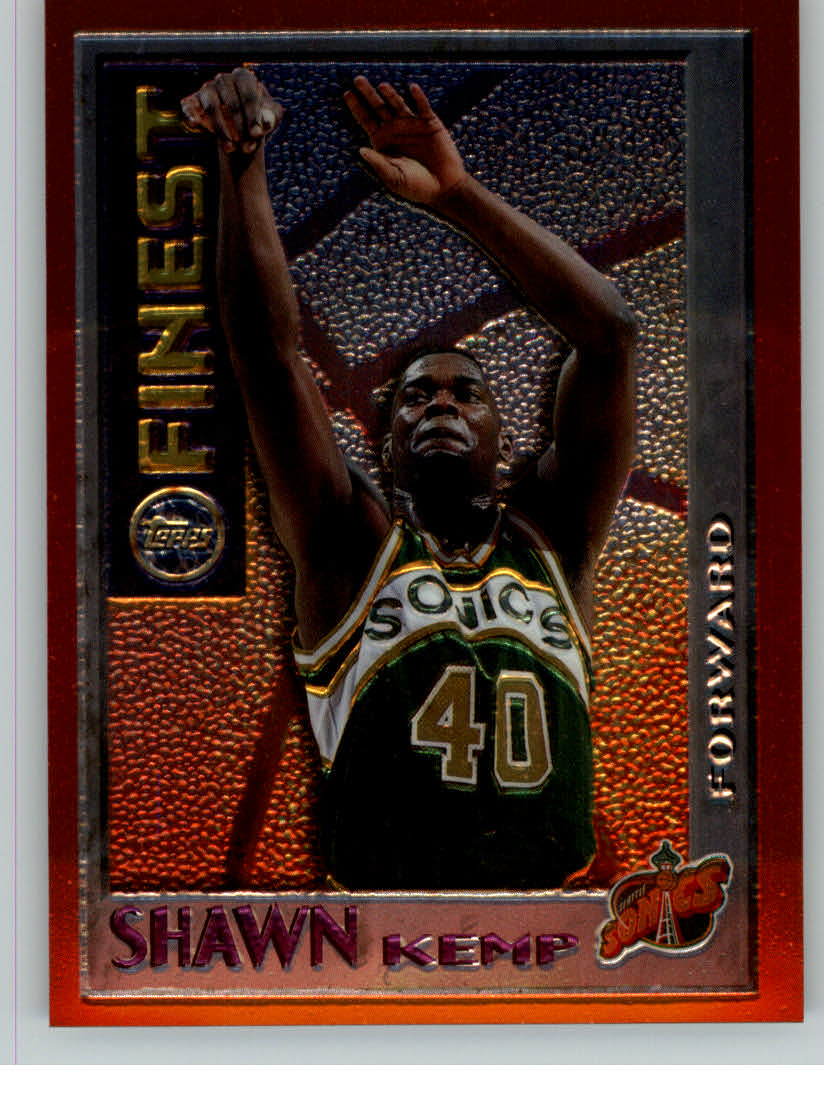 Carte Basketball Shawn Kemp 1995-96 Topps Finest Refractors #159 - NBA - État Near Mint Ou Mieux