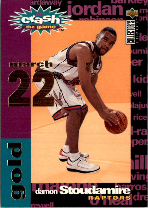 1995-96 Collector's Choice Crash the Game Assists/Rebounds Gold #C26C Damon Stoudamire