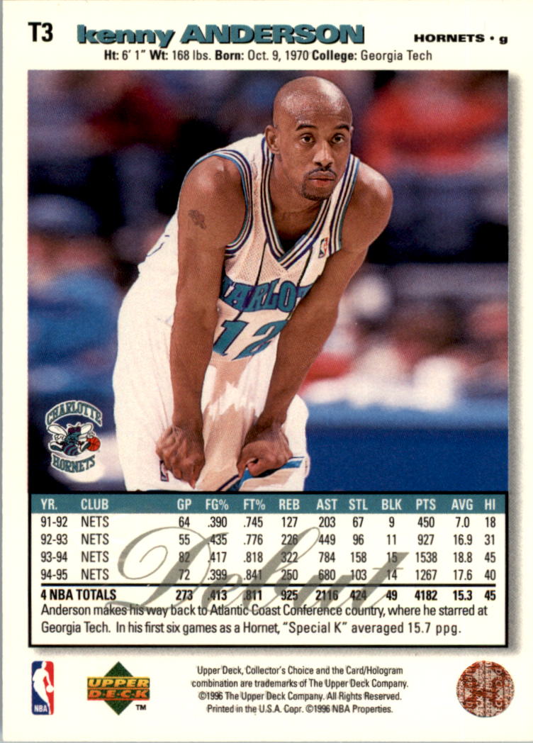 1995-96 Collector's Choice Basketball Debut Trade Player's Club ...