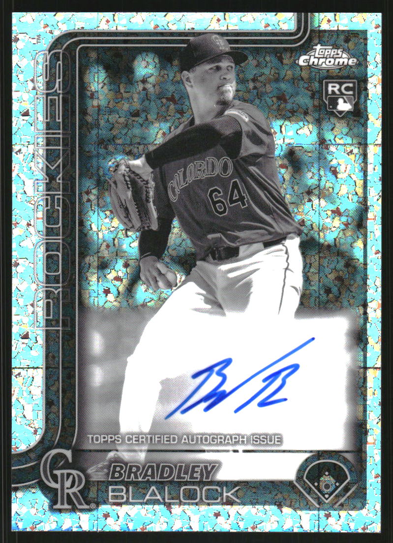 2025 Topps Chrome Rookie Autographs Black and White Mini-Diamond Refractors #RABBL Bradley Blalock Auto