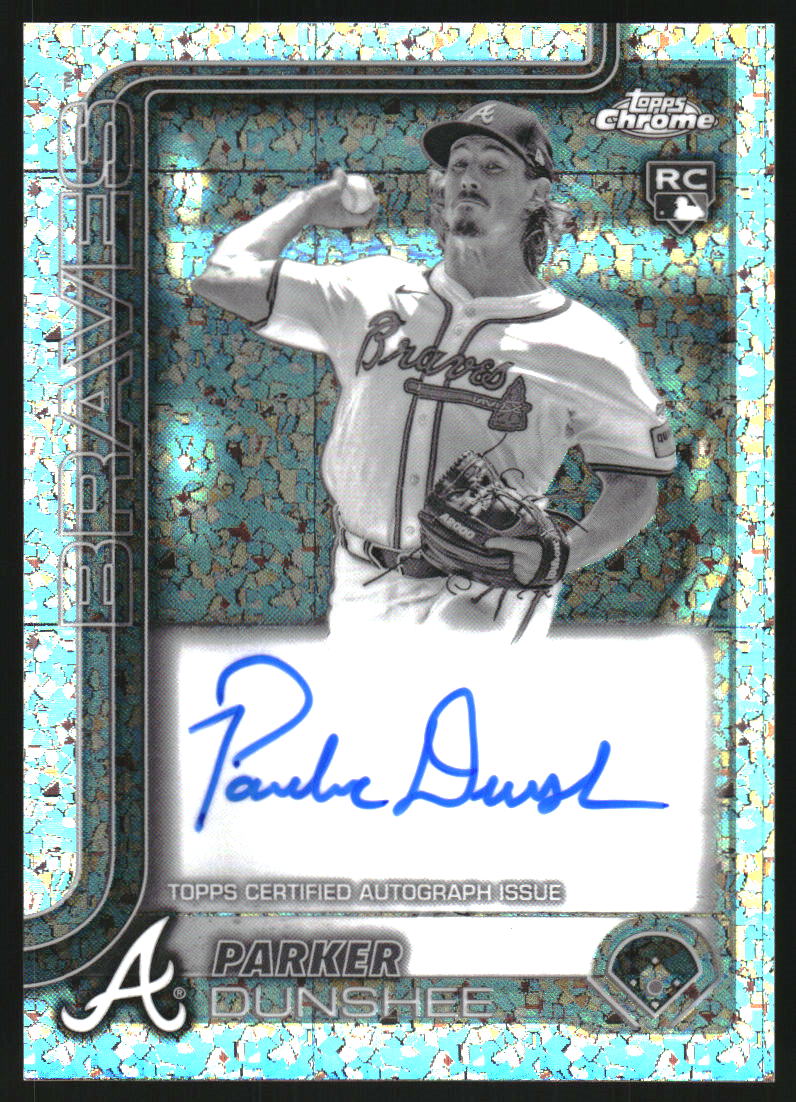2025 Topps Chrome Rookie Autographs Black and White Mini-Diamond Refractors #RAPAD Parker Dunshee Auto