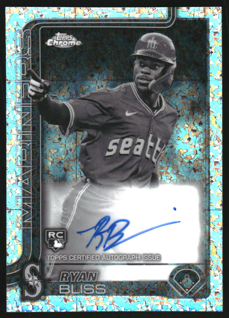 2025 Topps Chrome Rookie Autographs Black and White Mini-Diamond Refractors #RARB Ryan Bliss Auto