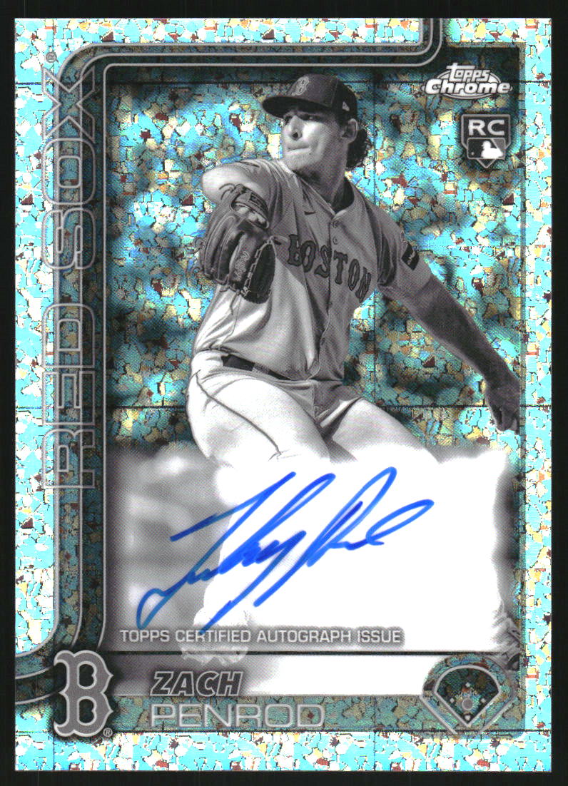 2025 Topps Chrome Rookie Autographs Black and White Mini-Diamond Refractors #RAZAP Zach Penrod Auto