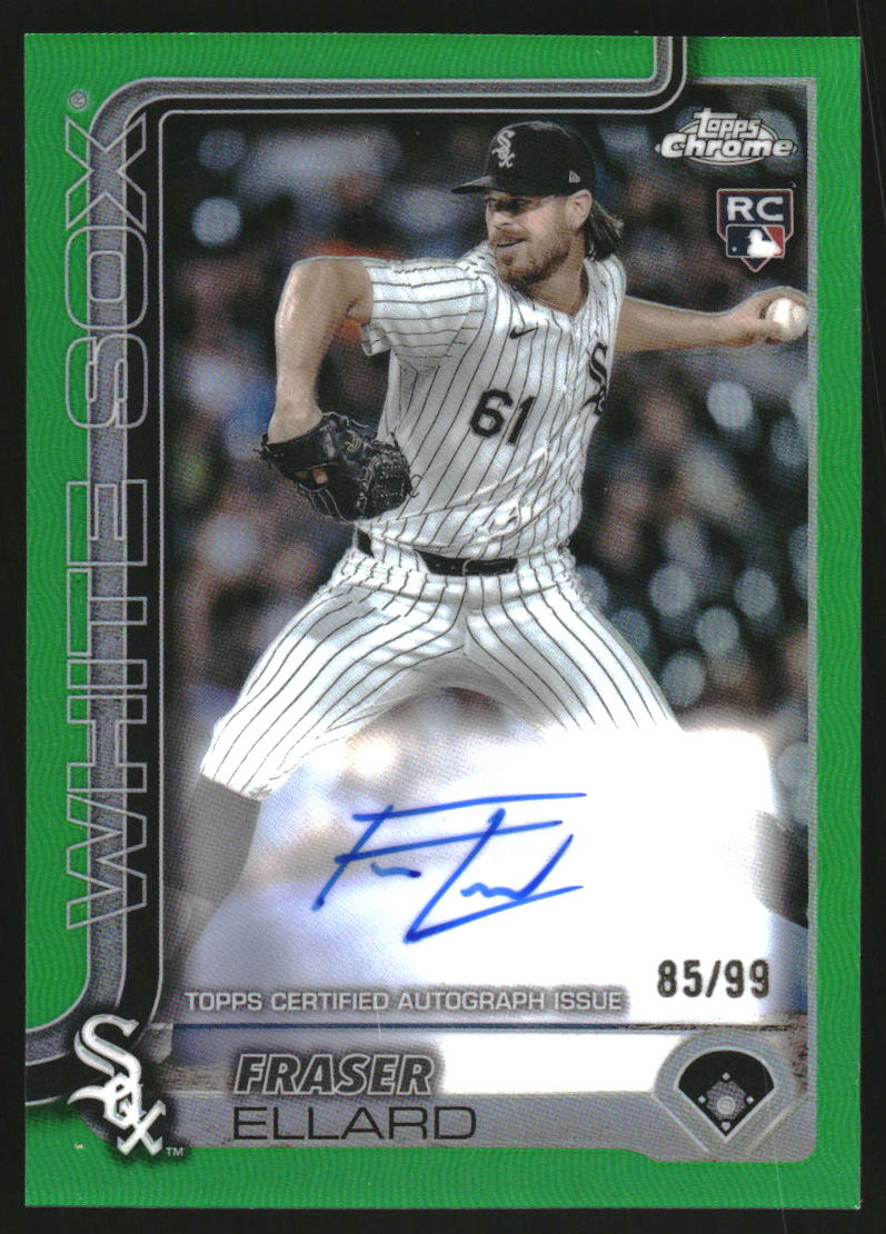 2025 Topps Chrome Rookie Autographs Green Refractors #RAFE Fraser Ellard Auto /99