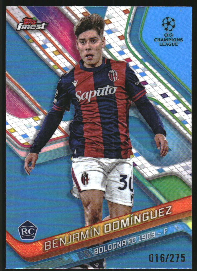 2024-25 Finest UEFA Club Competitions Sky Blue Refractors #84 Benjamin Dominguez /275