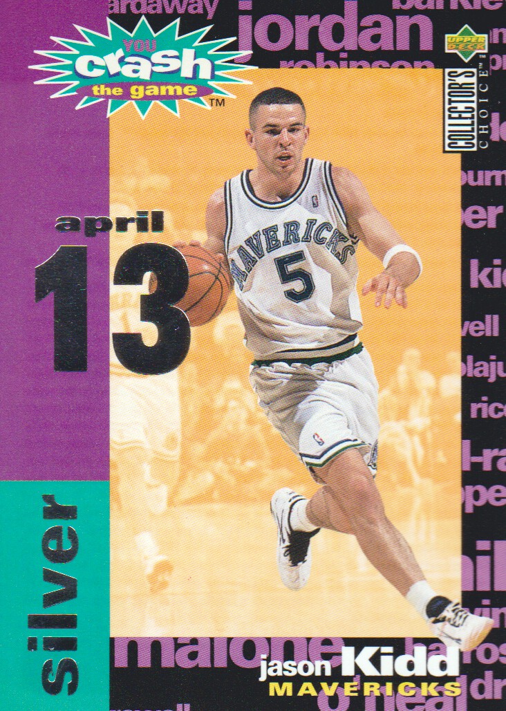 1995-96 Collector's Choice Crash the Game Assists/Rebounds #C12C Jason Kidd 4/13 W