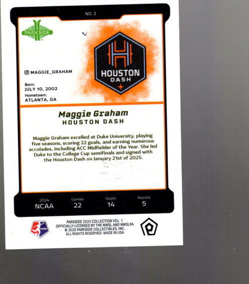 B7097- 2025 Parkside NWSL Soccer Insert Cards -You Pick- 15+ FREE US SHIP - Picture 3 of 32