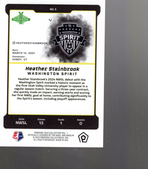 B7097- 2025 Parkside NWSL Soccer Insert Cards -You Pick- 15+ FREE US SHIP - Picture 12 of 32