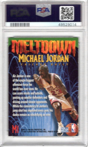 1995-96 SkyBox Premium Meltdown #M1 Michael Jordan - - Graded PSA 