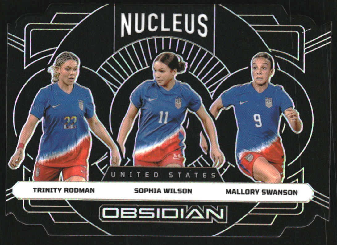 2024-25 Panini Obsidian Nucleus #15 Mallory Swanson Sophia Wilson Trinity Rodman /120