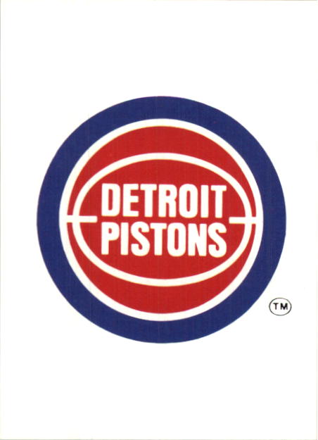 1995-96 Collector's Choice European Stickers #134 Detroit Pistons Logo