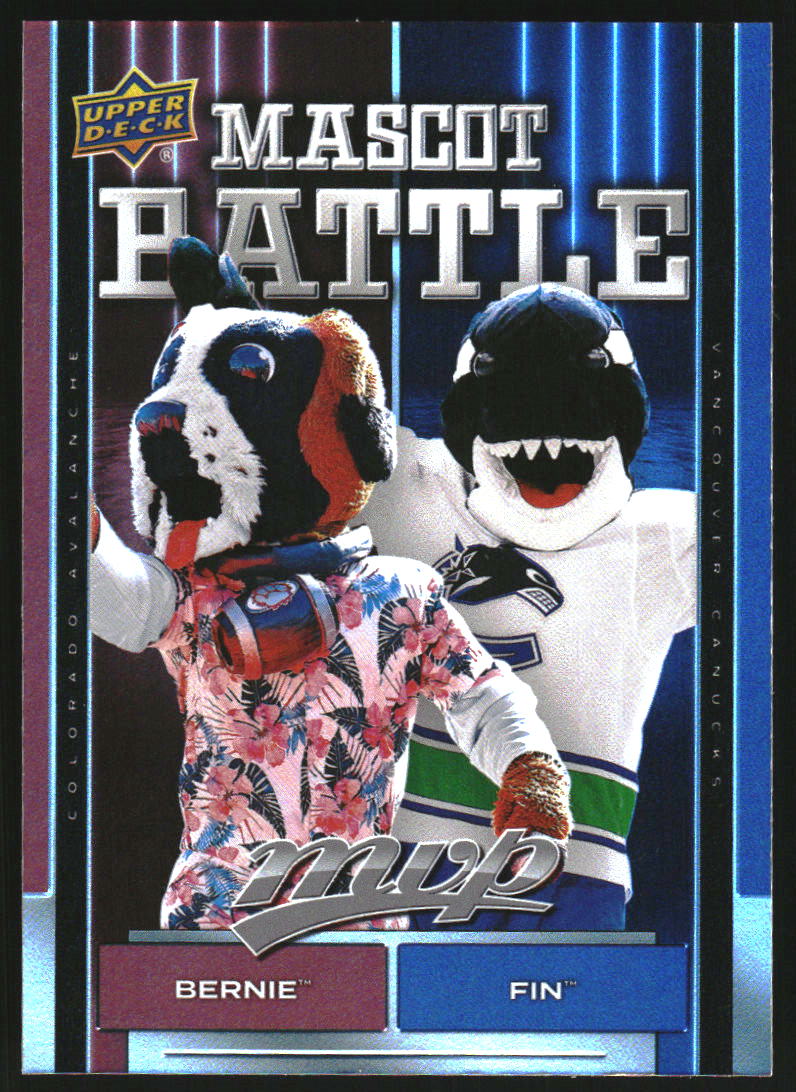 2025-26 Upper Deck MVP Mascot Battle #MB4 Bernie the St. Bernard/Fin The Whale