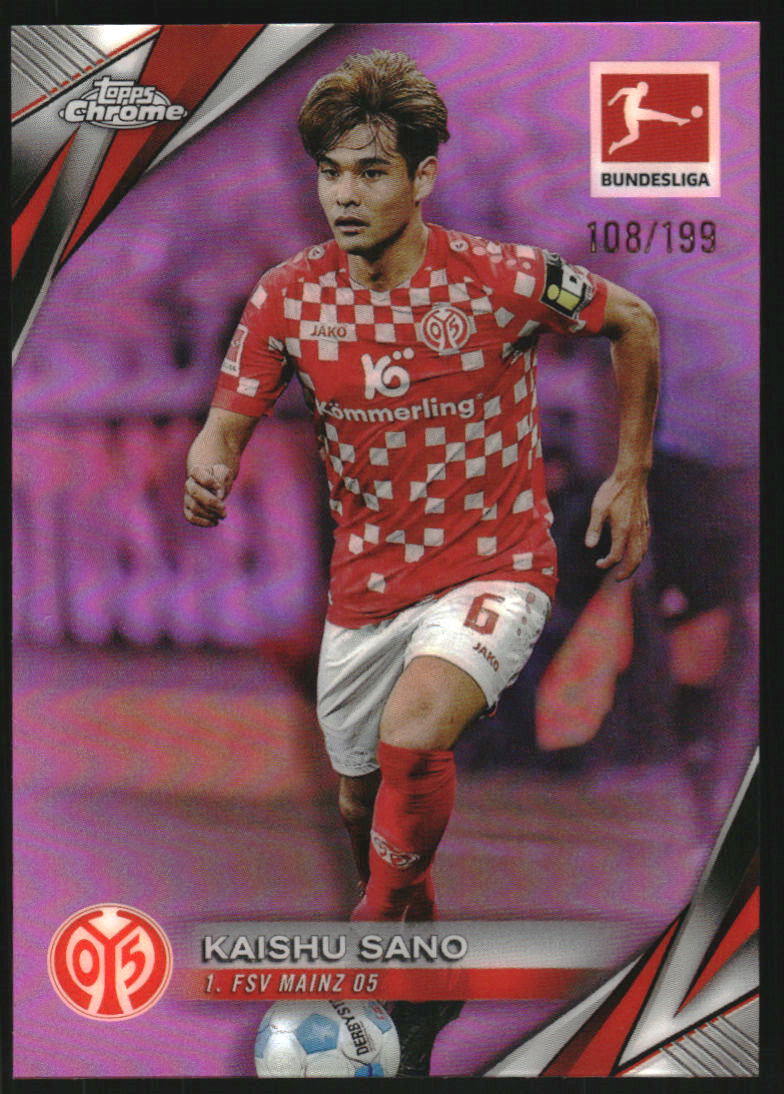 2024-25 Topps Chrome Bundesliga Pink Refractors #69 Kaishu Sano /199