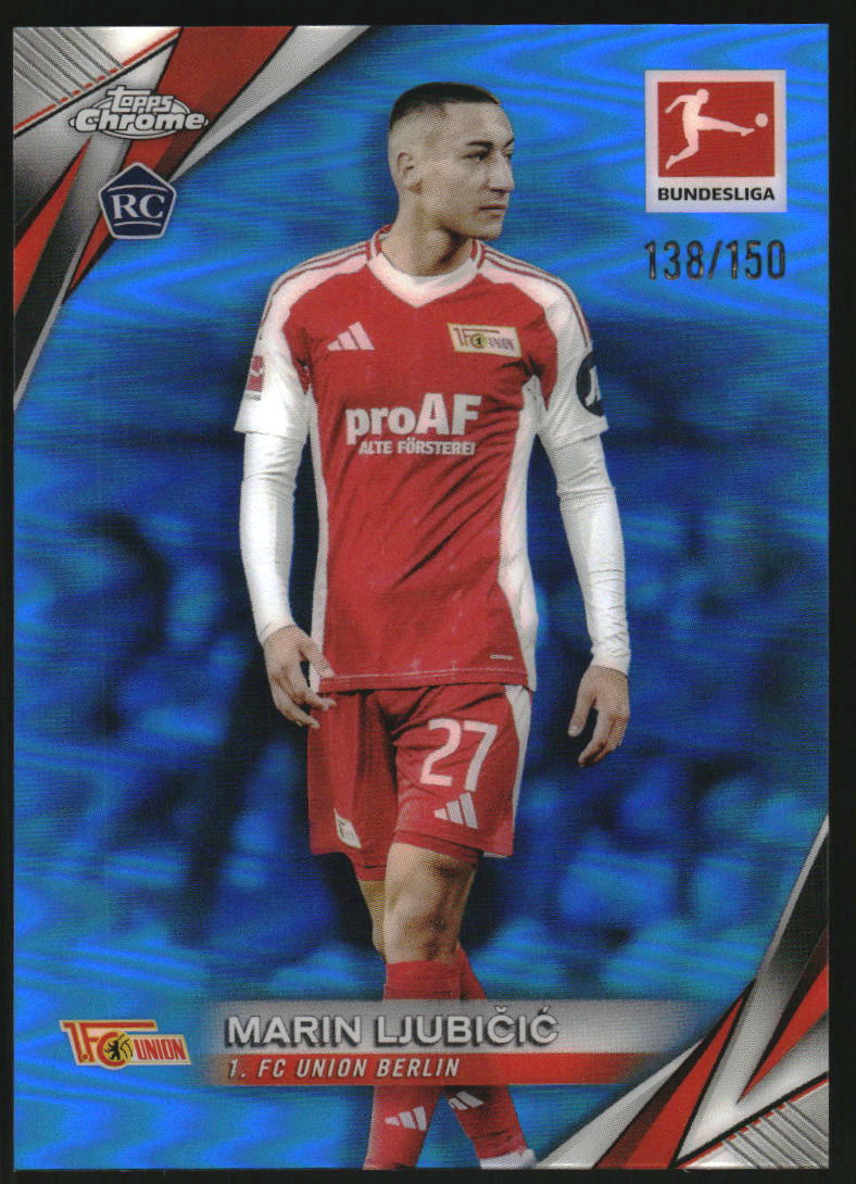 2024-25 Topps Chrome Bundesliga Blue Refractors #7 Marin Ljubicic /150
