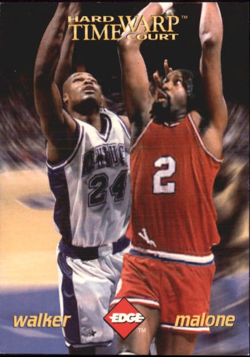 1996 Collector's Edge Time Warp Holofoil #9 Antoine Walker/Moses Malone