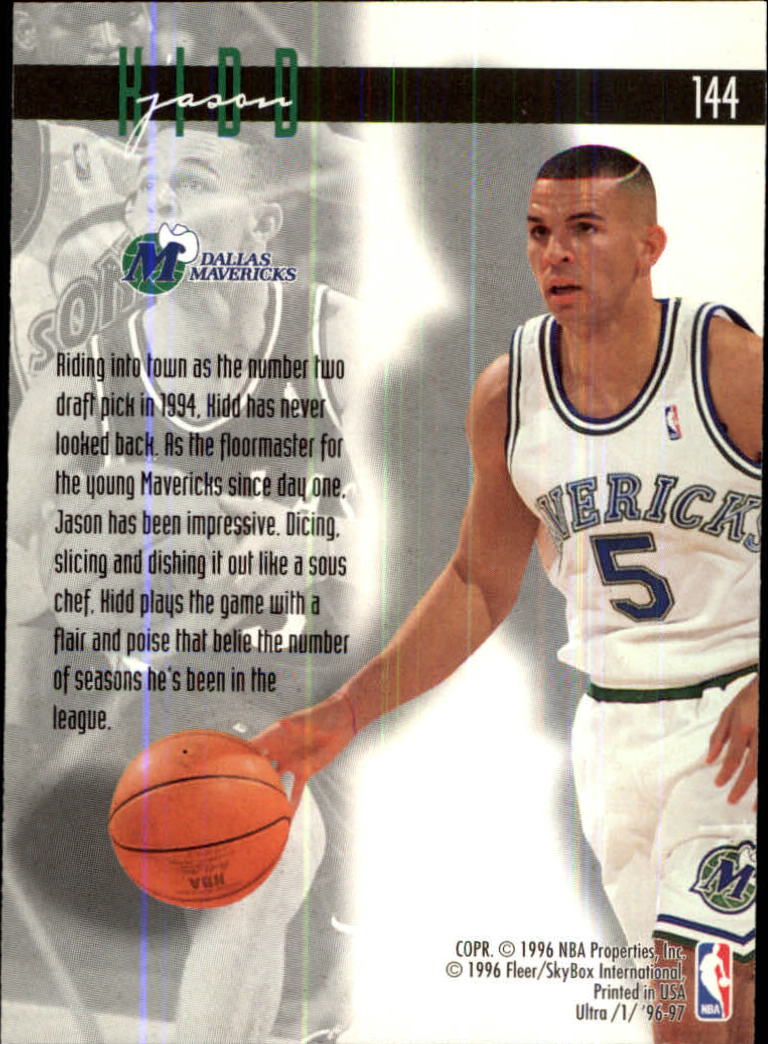1996-97 Ultra #144 Jason Kidd UE back image