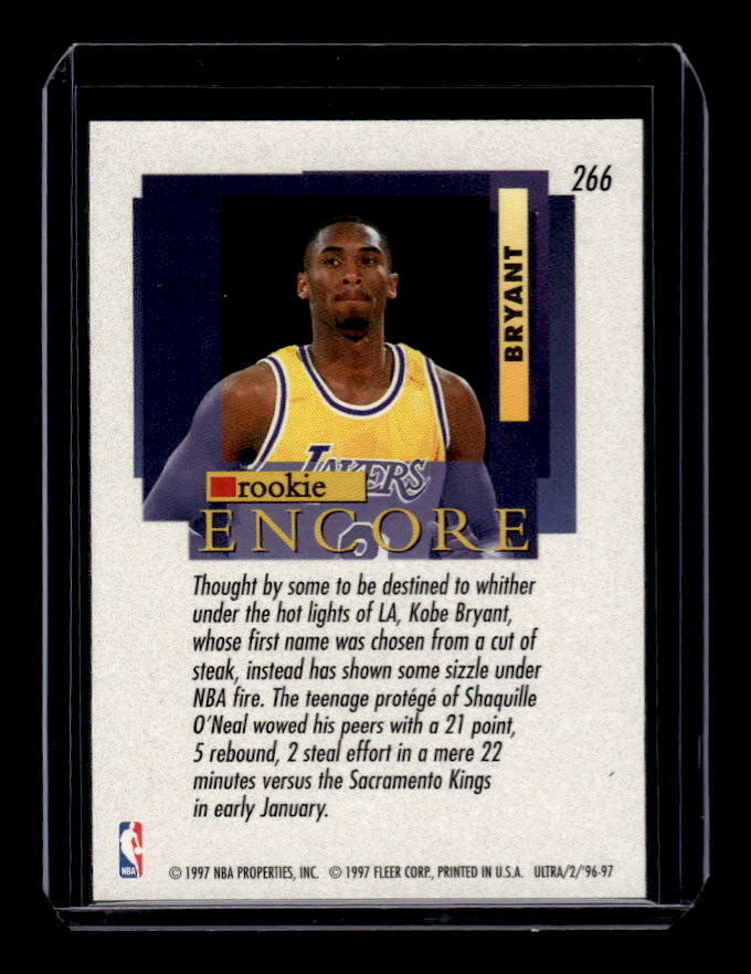 1996-97 Ultra #266 Kobe Bryant RE back image