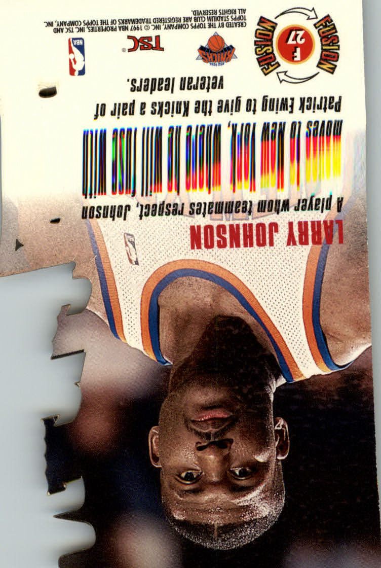 1996-97 Stadium Club Fusion #f27 Larry Johnson - Nm-mt