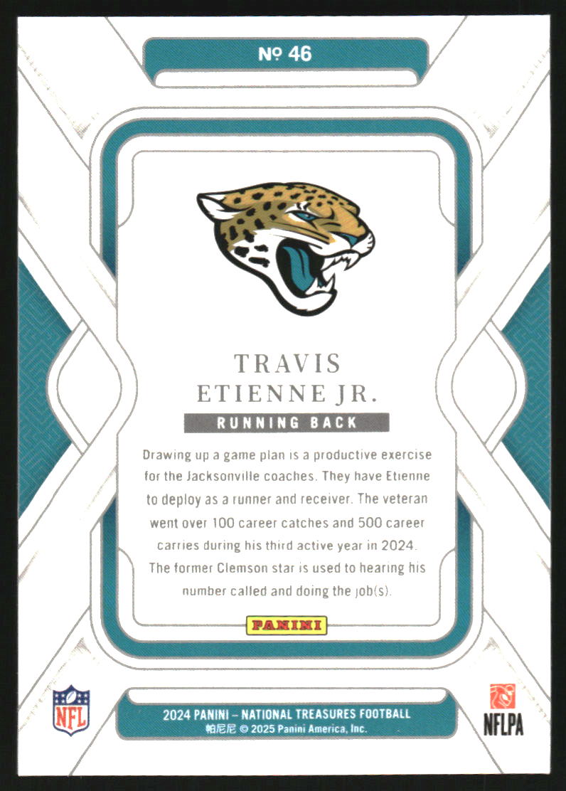 2024 Panini National Treasures Gold #46 Travis Etienne Jr. /35