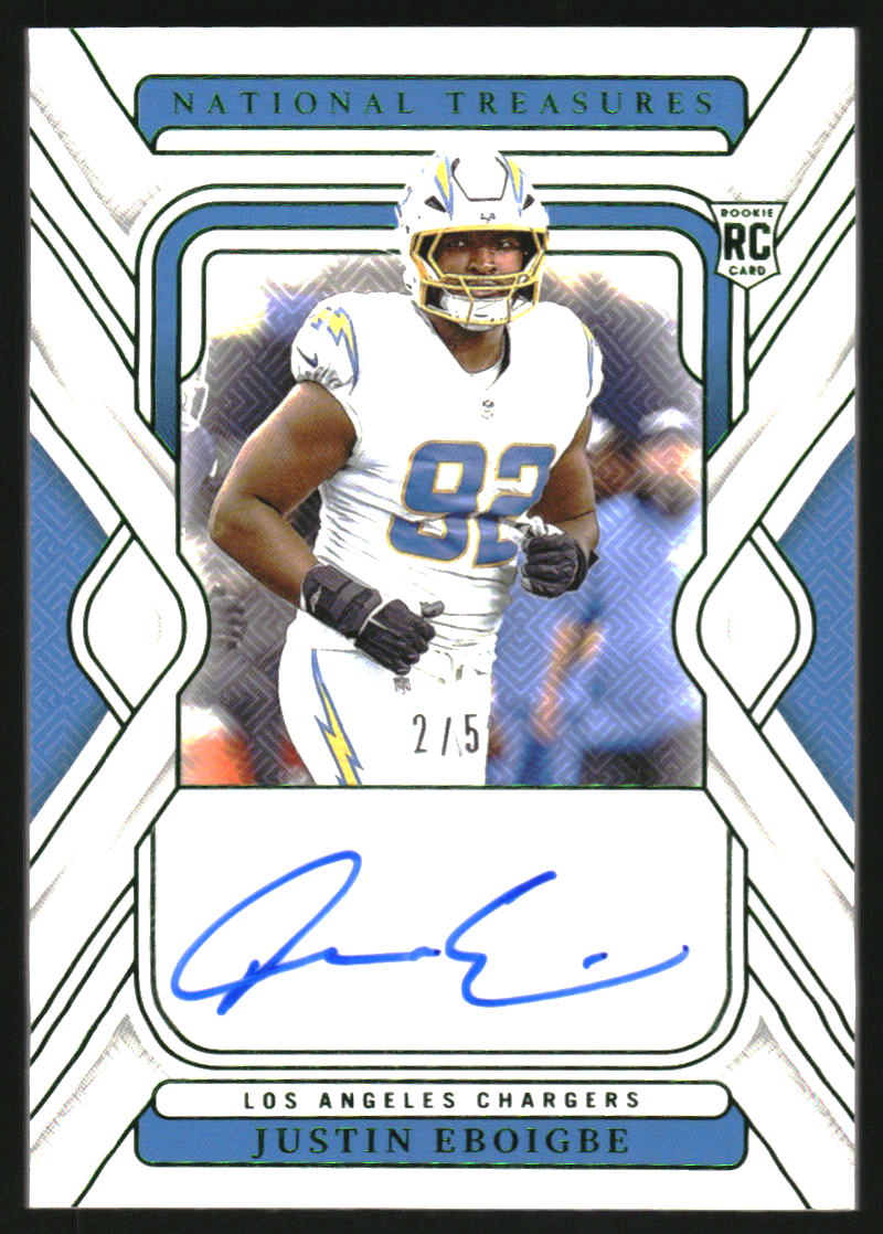 2024 Panini National Treasures Emerald #143 Justin Eboigbe Auto /5