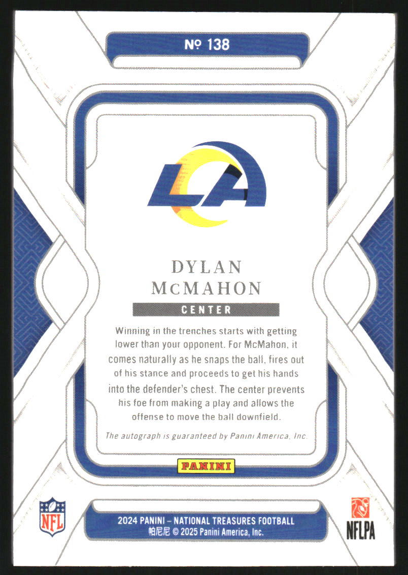 2024 Panini National Treasures Gold #138 Dylan McMahon Auto /35