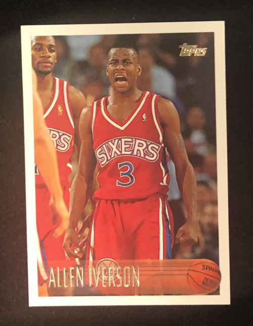 1996 Score Board Allen Iverson Checklist #79 College Georgetown