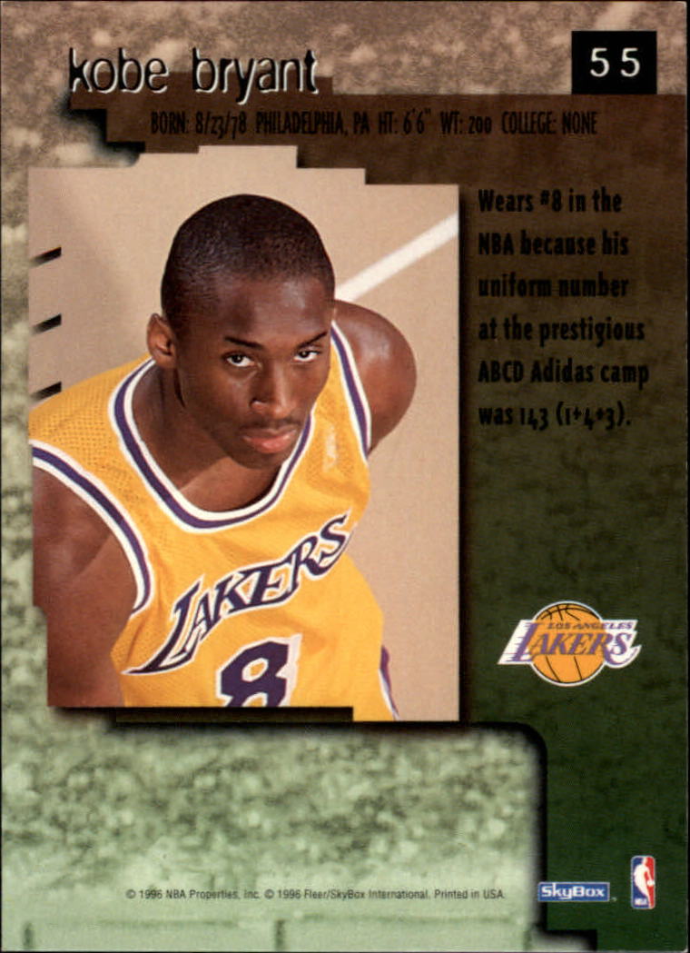 1996-97 SP #134 Kobe Bryant RC back image