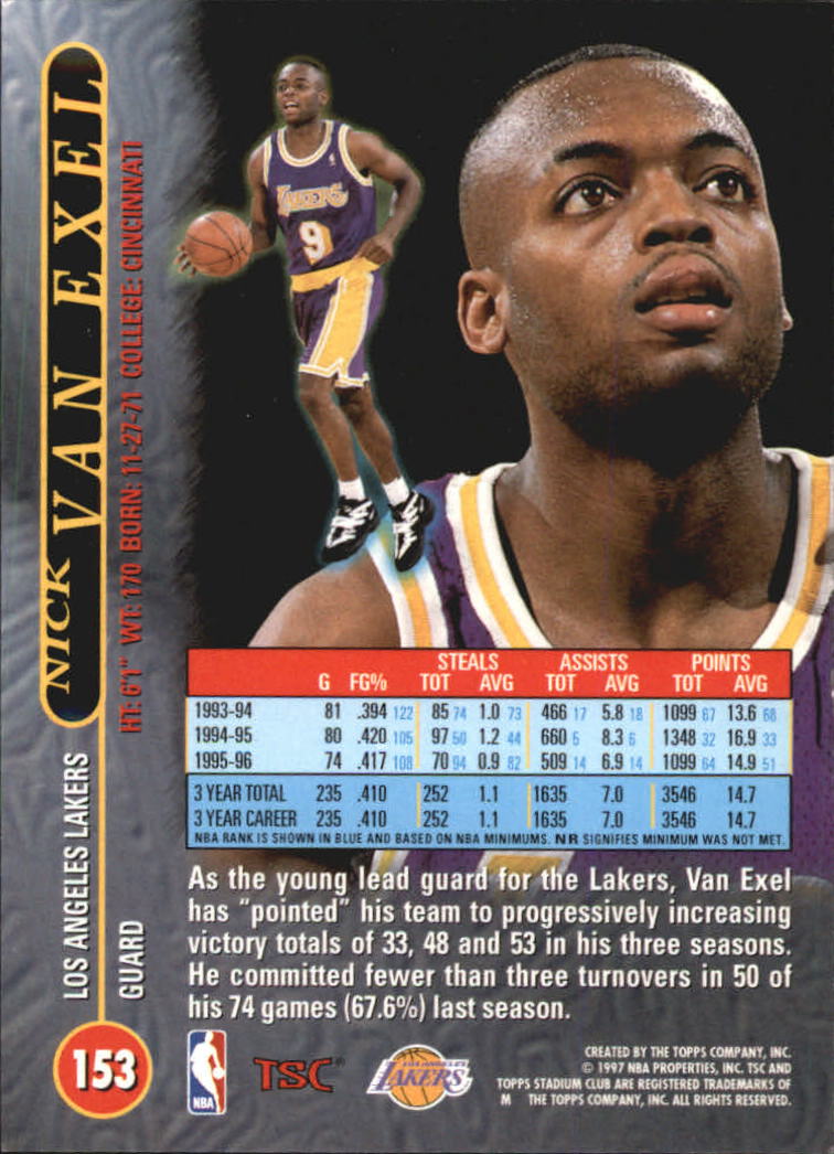 1996-97 Stadium Club #153 Nick Van Exel