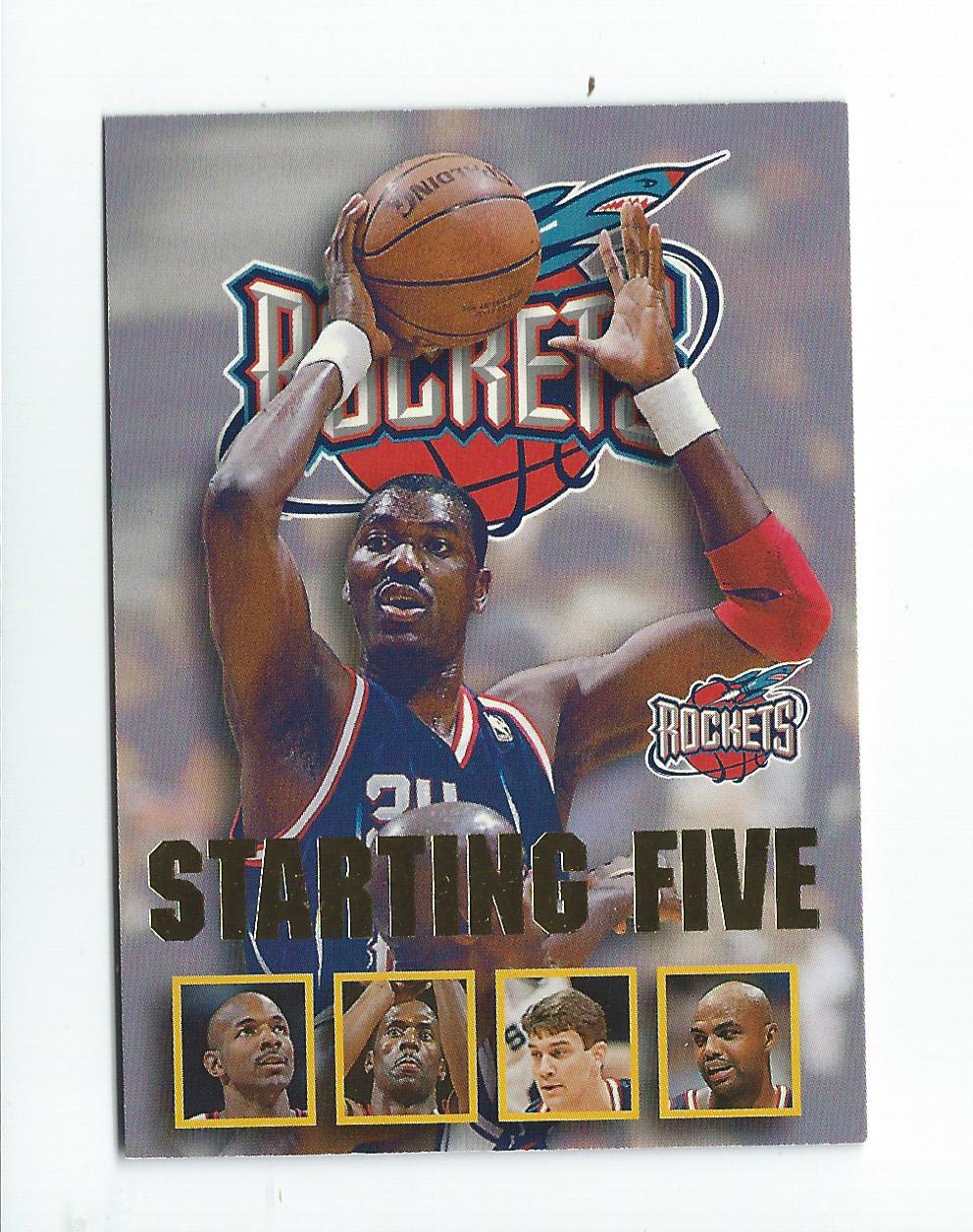 1996-97 Hoops Starting Five #10 Charles Barkley/Clyde Drexler/Hakeem Olajuwon/Brent Price/Kevin Willis/Houston Rockets