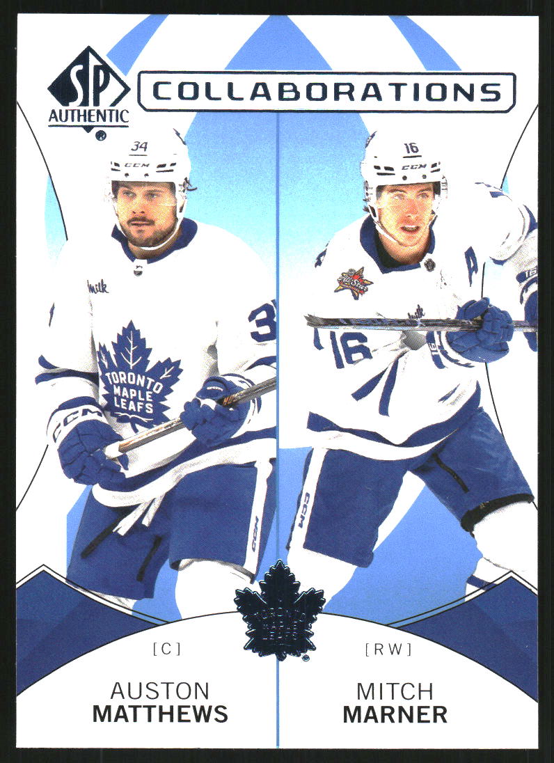 2024-25 SP Authentic Collaborations Blue #C5 Auston Matthews Mitch Marner