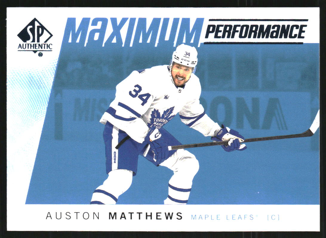 2024-25 SP Authentic Maximum Performance Blue #MP23 Auston Matthews