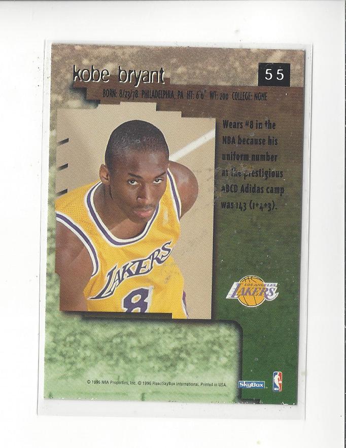 その他 KOBE BRYANT 1996 SKYBOX PREMIUM RC PSA 7 Amazon.com: Kobe Bryant 1996 Skybox Premium Rookie Card #203 PSA 8