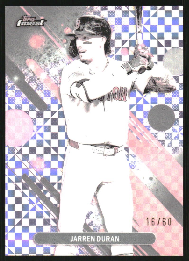 2025 Finest Pearl Checkerboard Refractors #96 Jarren Duran /60