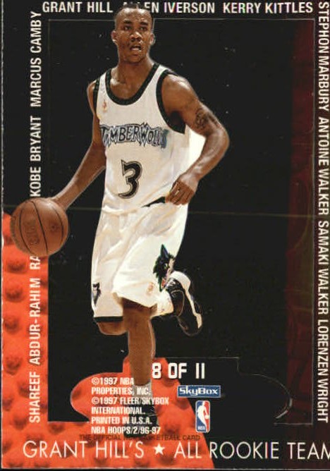 1996-97 Hoops Grant's All-Rookies #8 Stephon Marbury back image