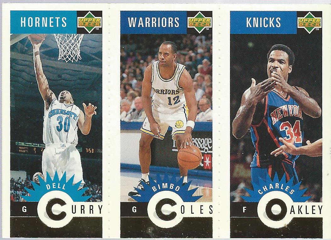 1996-97 Collector's Choice Mini-Cards Gold #M56 Dell Curry/Bimbo Coles/Charles Oakley