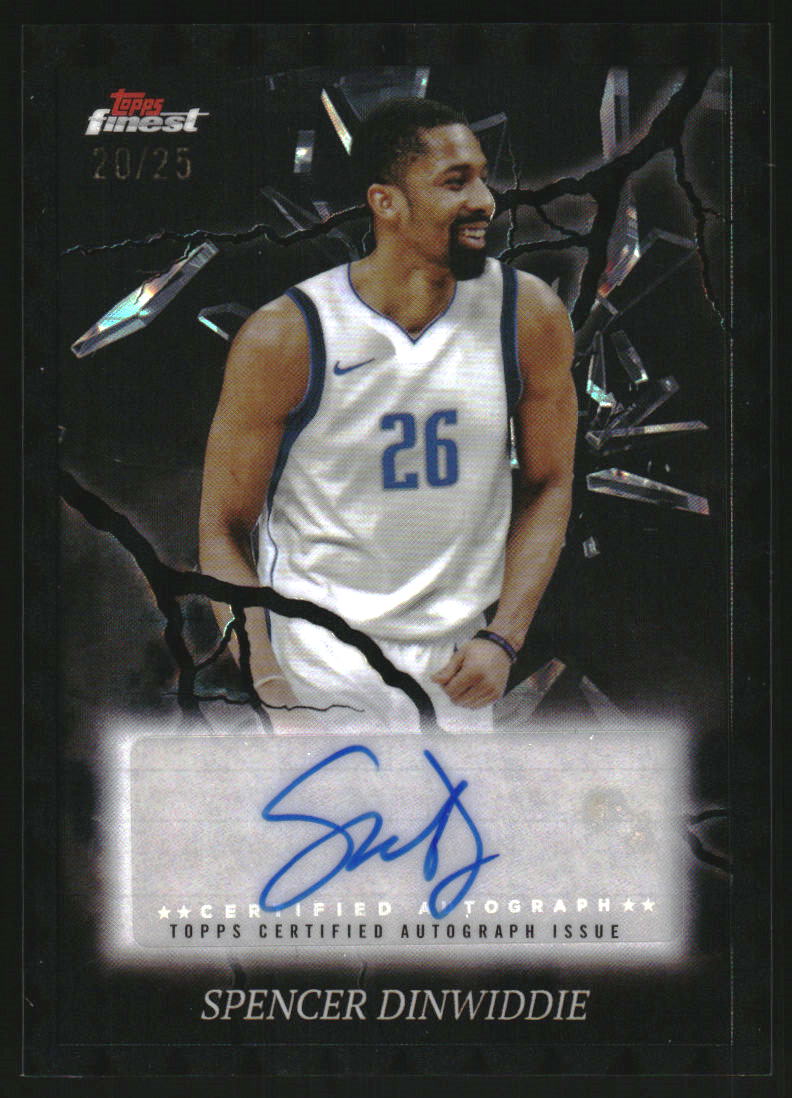 2024-25 Finest Electrifying Signatures Black Geometric Refractors #ESSD Spencer Dinwiddie Auto