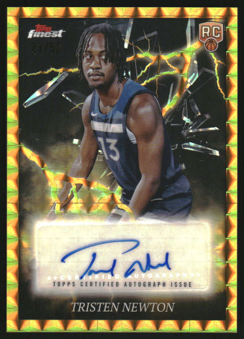 2024-25 Finest Electrifying Signatures Gold Geometric Refractors #ESTN Tristen Newton Auto