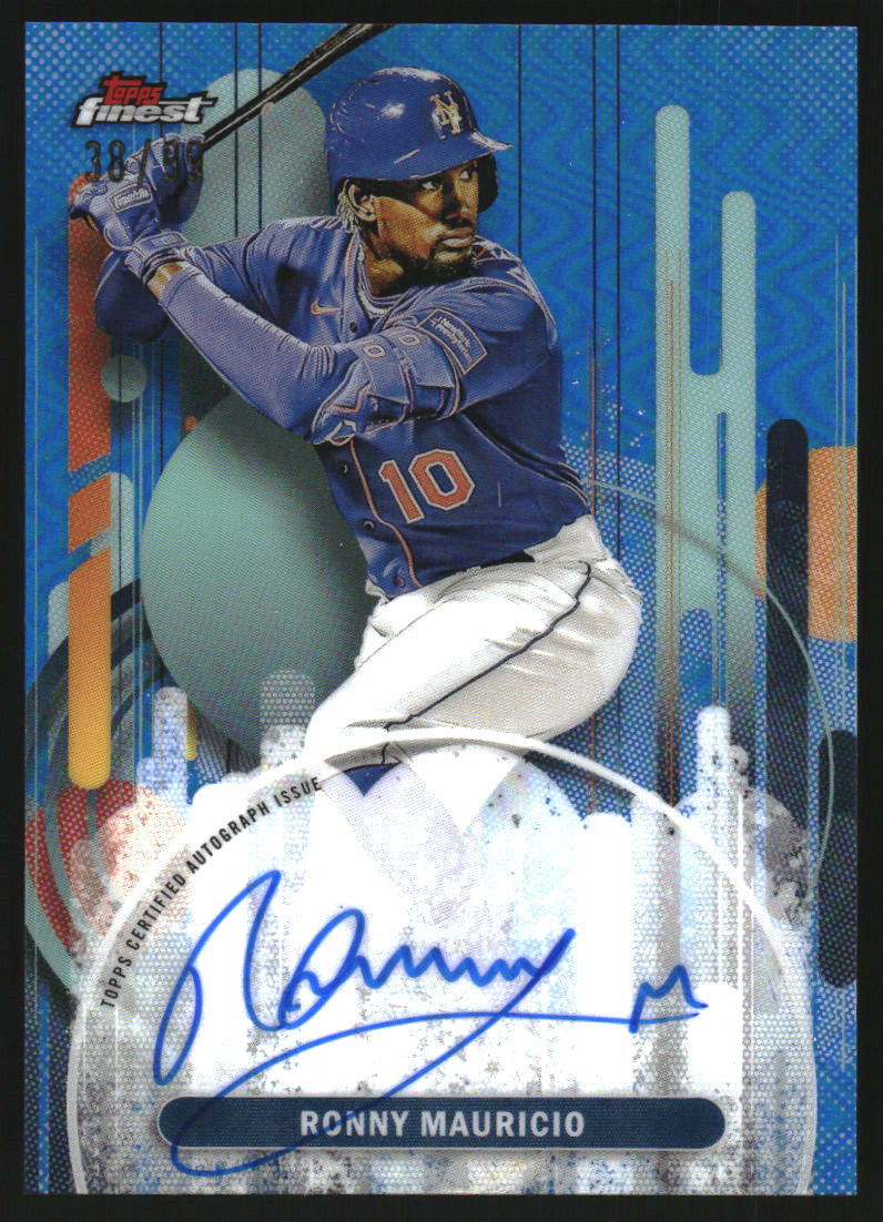 2025 Finest Autographs Blue Refractors #FARM Ronny Mauricio Auto /99