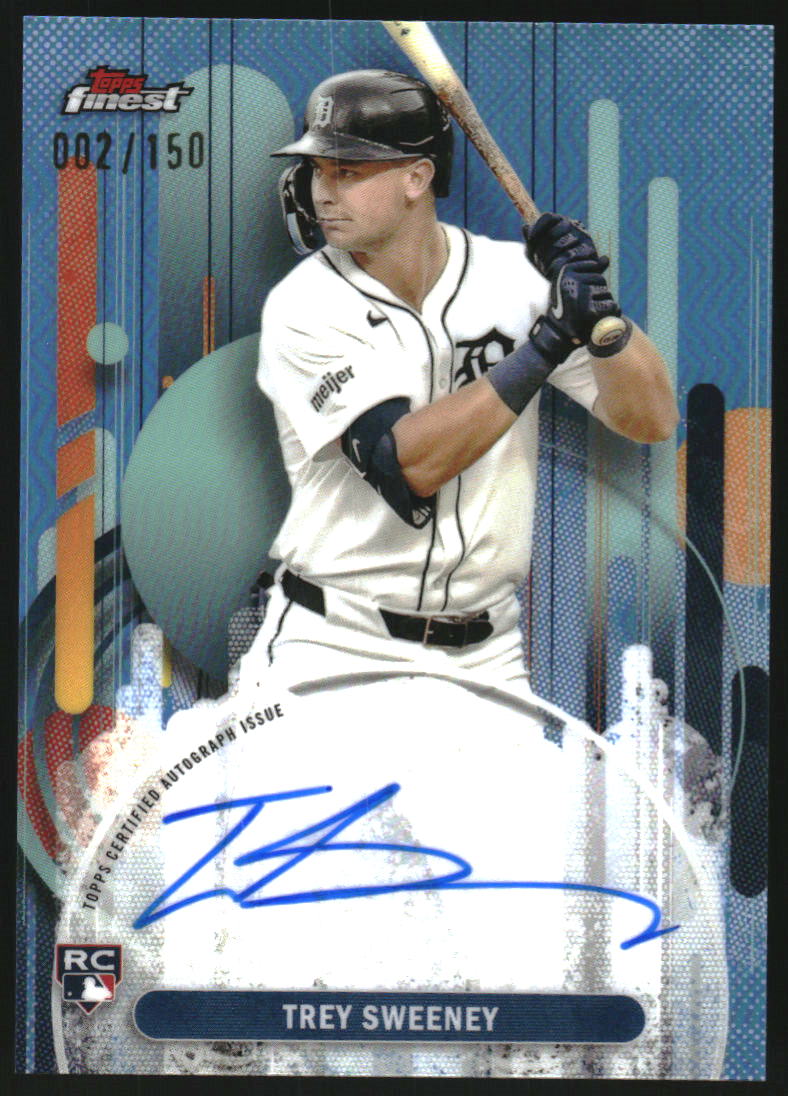 2025 Finest Autographs Sky Blue Refractors #FATSW Trey Sweeney Auto /150