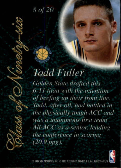 1996-97 Flair Showcase Class of '96 #8 Todd Fuller back image